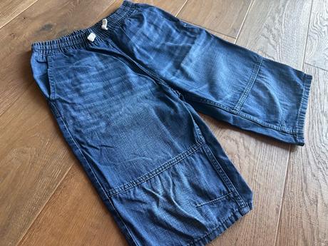Kraťase pull-on, trojštvrťové riflové denim, 11-12, h&m,152