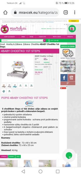 Skúsenosti s chodítkom 4BABY