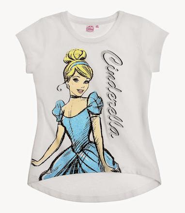 Tričko disney princess s krátkym rukávom biele 92, disney,92