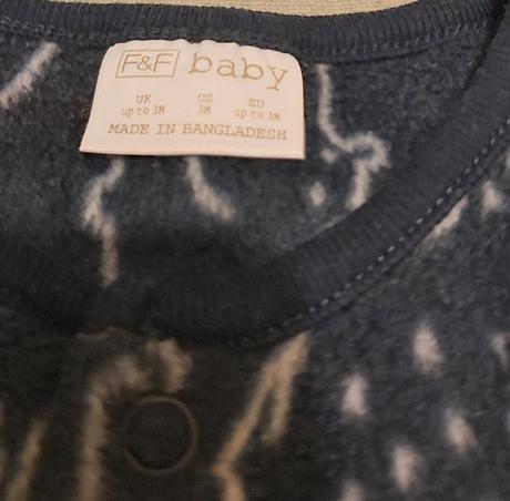 Overal/pyžamko hrubšie tmavo-modrý 62, f&f,62