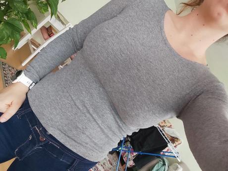 Obtiahnuté tričko, fishbone,xs