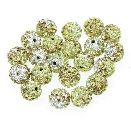 Shamballa korálky melírované - light colorado, 