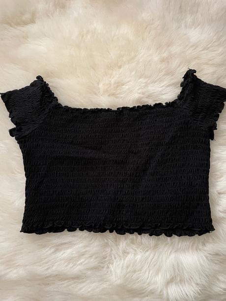 Crop tricko s vystrihom, h&m,s