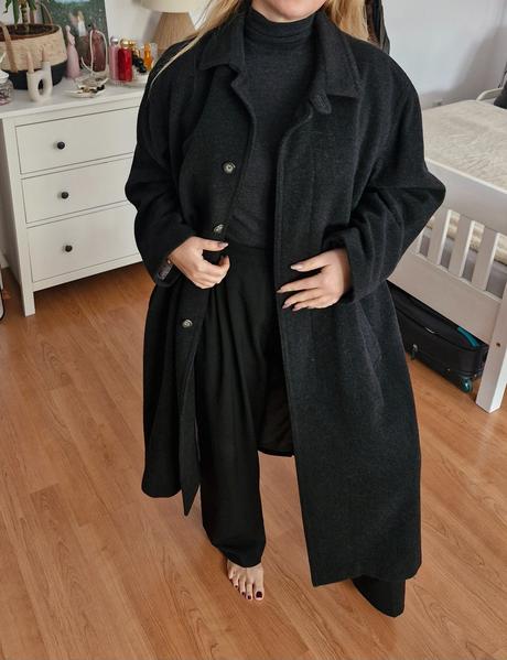 Oversize kabát s vlnou a kašmírom, xxl