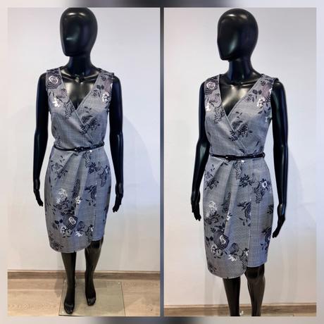 Dámske elegantné kvetované šaty, l