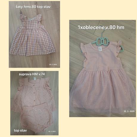 Dievčenské šatyy hm, h&m,80