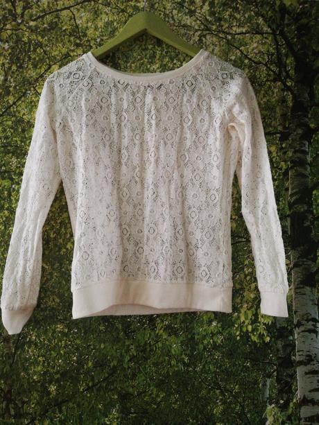 Tenky cipkovany svetrik xs - s, new look,xs