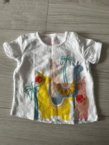 Rozkošné tričko s lamami, f&f,74