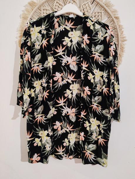 Letný kvietkovaný prehoz, h&m,xs