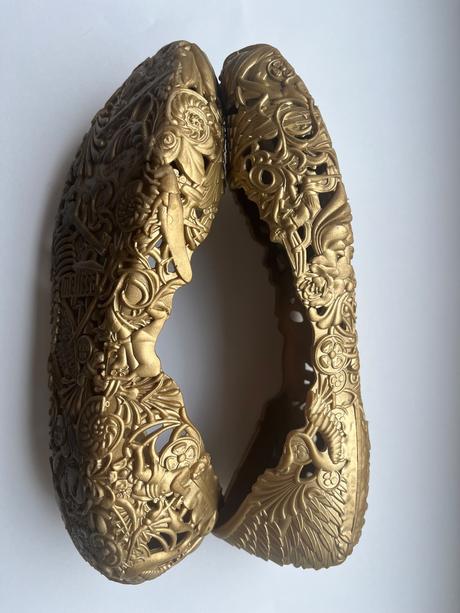 Zlaté balerínky melissa 35/36, melissa,36