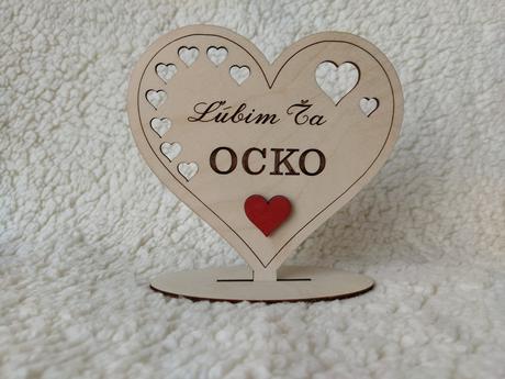 Drevené srdiečko pre babku / dedka / ocka, 