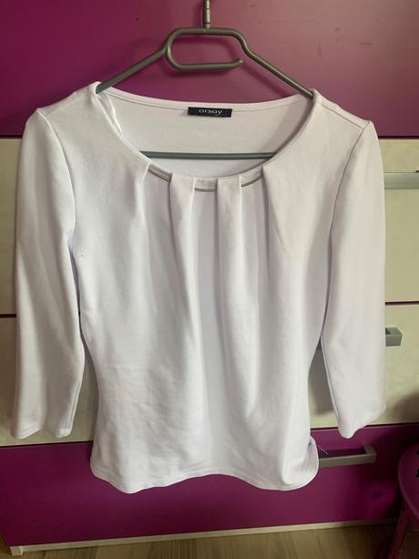 Biele elegantné tričko, orsay,s
