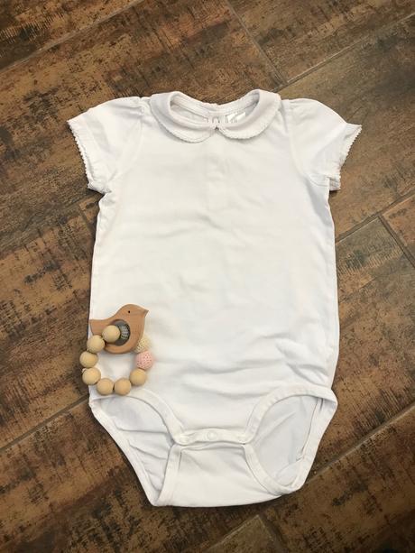 Biele body s golierom, h&m,92