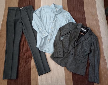 Sako, košeľa, nohavice v. 128/134, 134