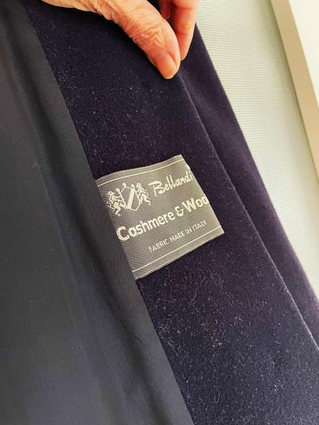 Luxusný dlhý vlnený kašmírový kabát, xl