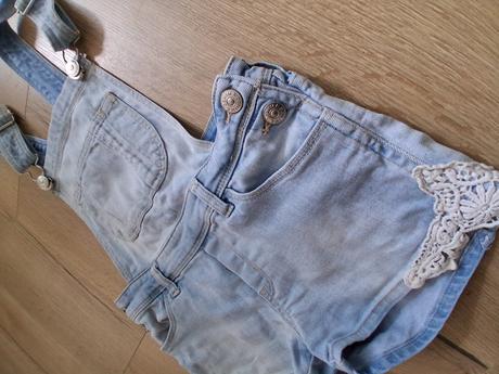 Riflove kraťasy na traky, denim,128