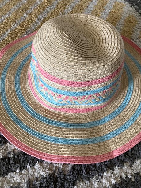 Pásikavý slamený klobúk 128/146, reserved,134