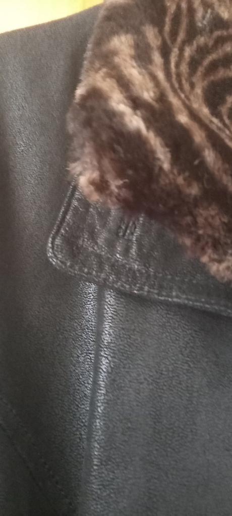 Kabát z brúsenej kože, c&a,42