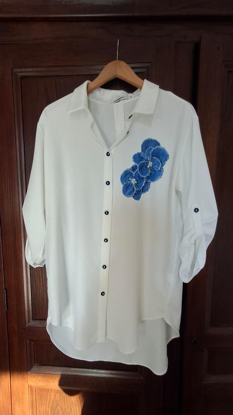 Biela dlhá košela - 42, xl