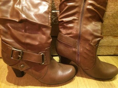 Hnedé čižmy na opätku, 39