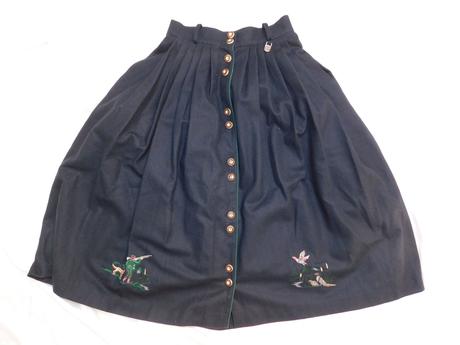 Luxusna trachten vlnena sukna/kroj,navy farby, 36