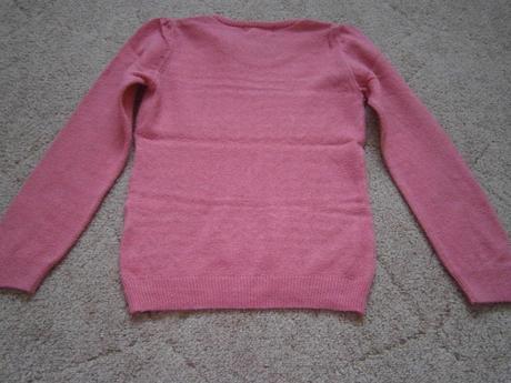 Ružový pulovrík, h&m,128