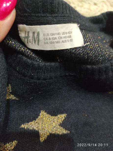 Hviezdičkové šaty, h&m,134