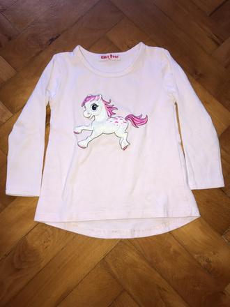 Bledoružové tričko s koníkom - veľ. 98, 98