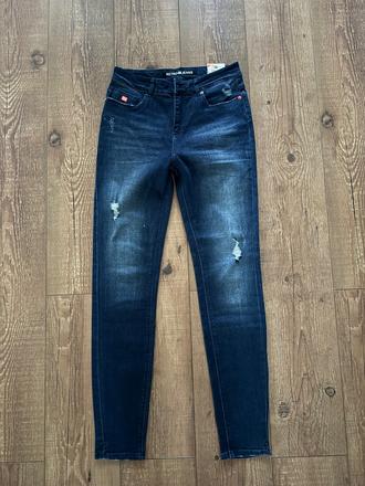 Damske slim rifle retro jeans 28/32, 28 / 36