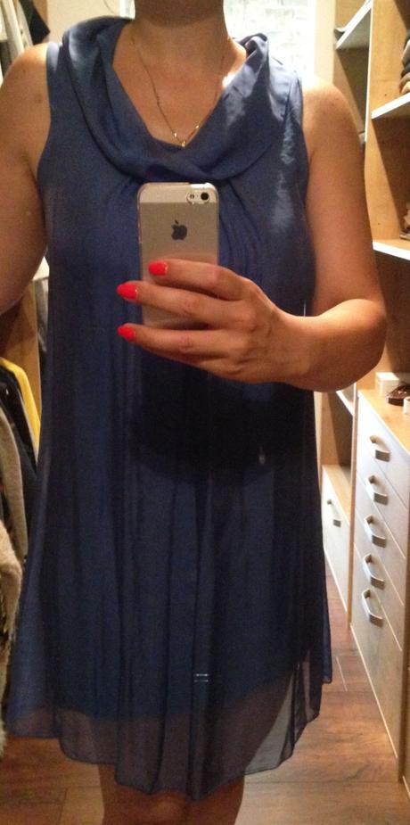 Šaty modré vzdušné italy, m