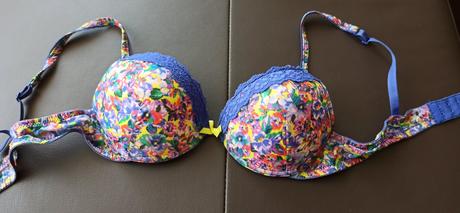 Posledné 2 kusy, nové nenosené farebné podprsenky, l