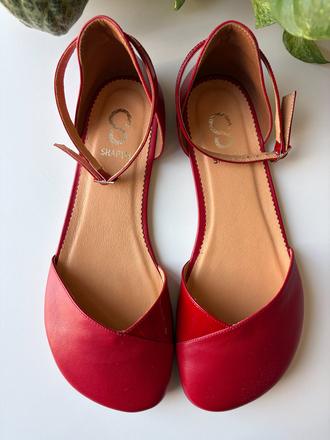 Shapen barefoot sandálky poppy cherry, veľ.42 wide, 42