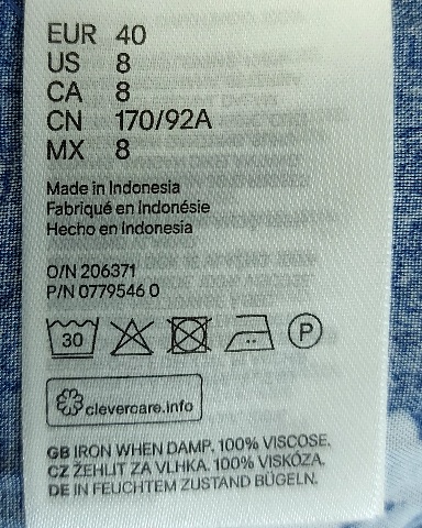 Modré letné šaty na remienka, h&m,40