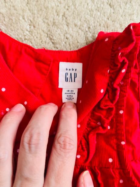 Gap mančestrové šaty a body s dlhým rukávom (18-24, gap,98