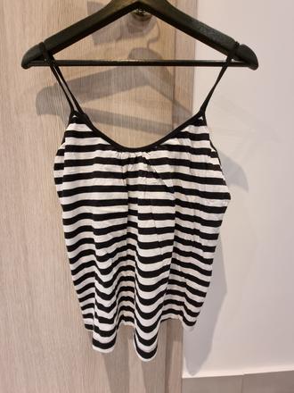 Čierno-biele pruhované tielko, m