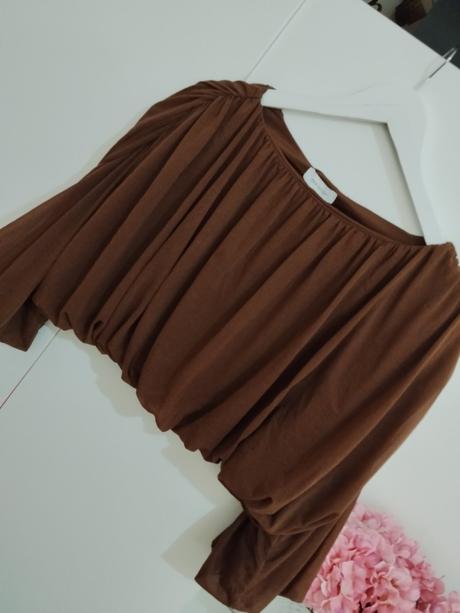 H&m edition - čokoládovohnedá blúzka, h&m,m