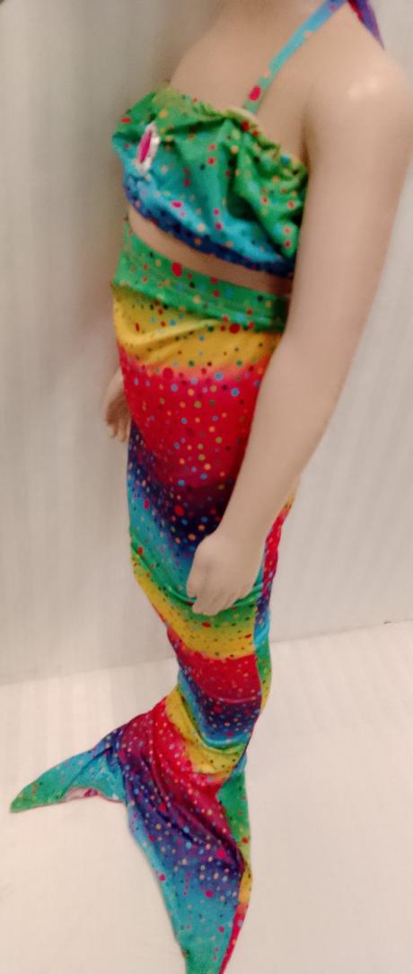 3 set plavecký morská víla bodkovaná s diamantom, 128