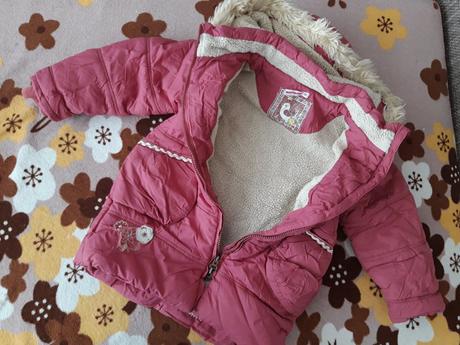 Zimná bunda pre dievčatko, mariquita,98