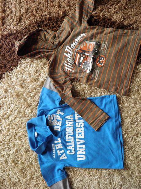 2 ks trička s dlhým rukávom 110/116, okay,110