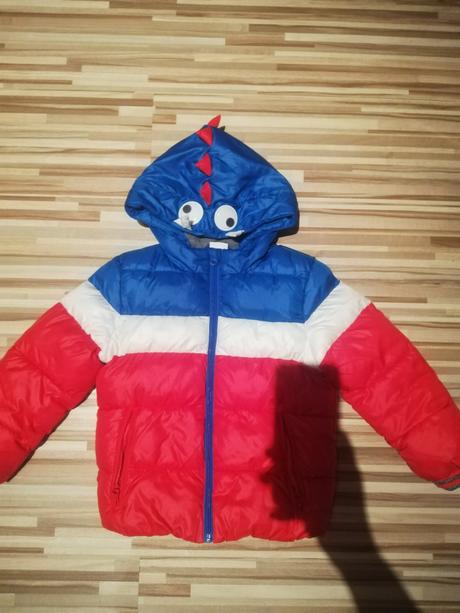 Nádherná tepla dino bundička v. 122, f&f,122