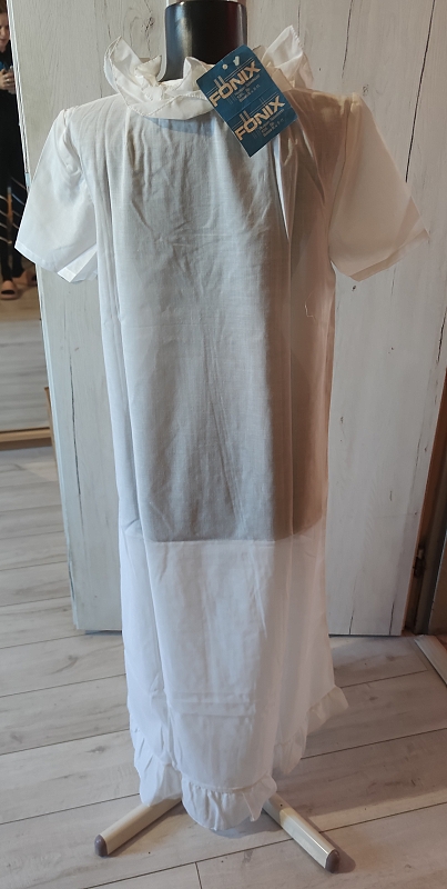 Biela retro nočná košela,