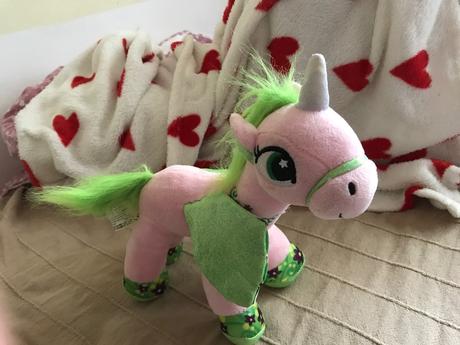 Plyšový jednorožec ružový s krídlami,