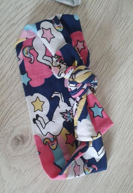 3x čiapka + čelenka unicorn nosené no stále v sup, 98