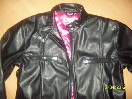 Koženková bunda do pása-kuk miery, 146