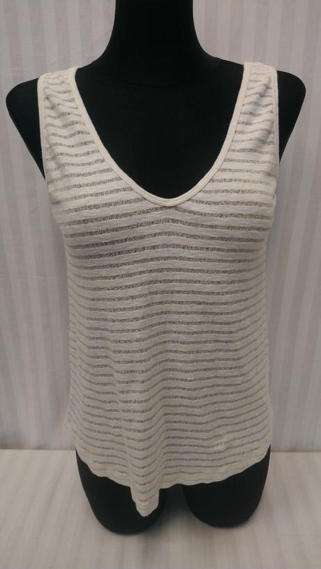 Dámsky pásikavý žlto biely top, drykorn, xs, xs