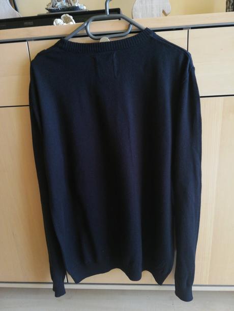 Čierny sveter s levom koton (m), m