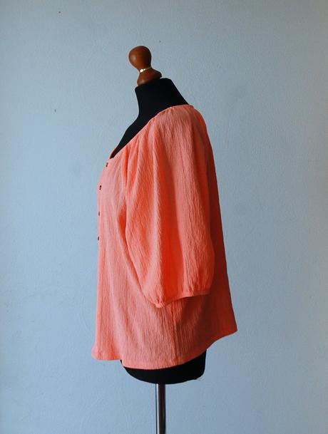 Letná mušelínová blúzka v koralovej farbe, f&f,xl