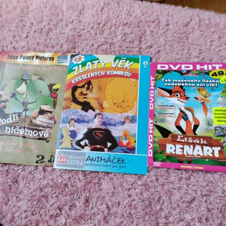 Dvd je ich veľa rozprávky 3ks za1e,