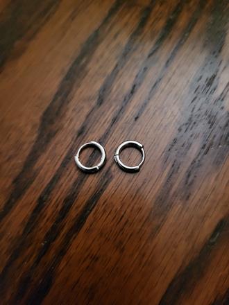 Strieborné piercingové náušnice, 