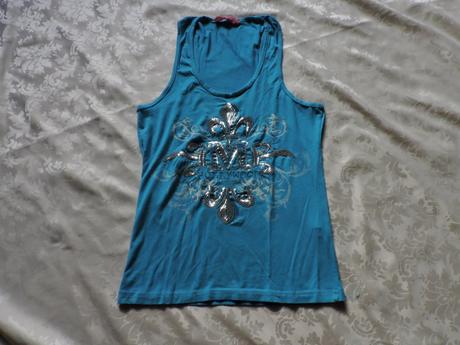 Modré tričko s aplikáciou, s